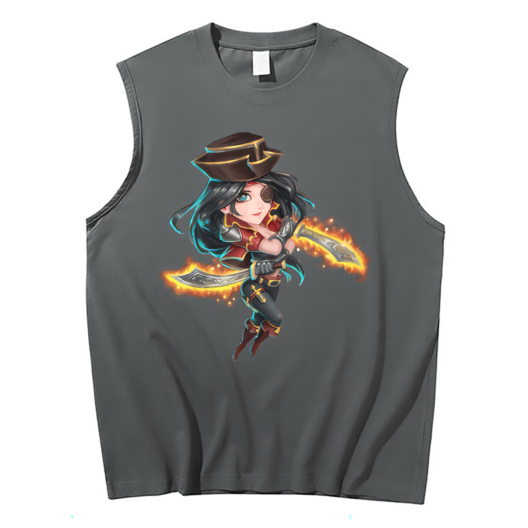 （画像用） リーグ・オブ・レジェンド League of Legends LOL コットン100％タンクトップ（フロントプリント）